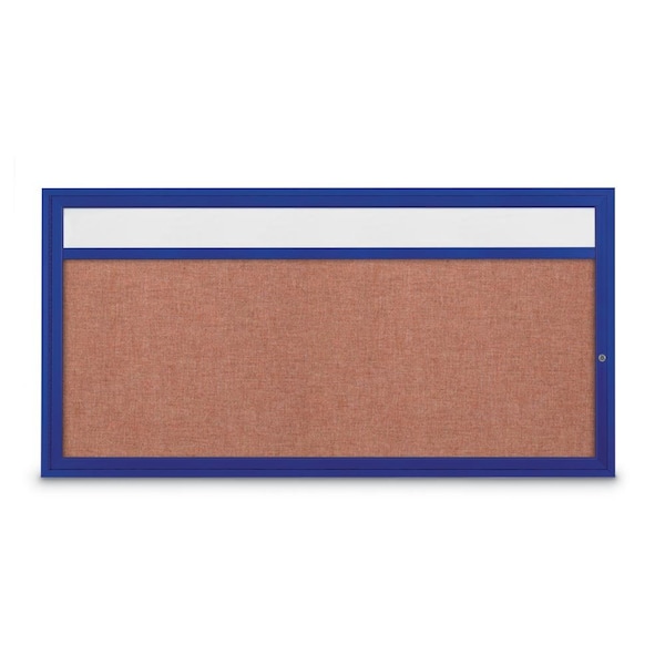 Slim Enclosed Corkboard, 36"x36", Black Alum Frame/Amethyst